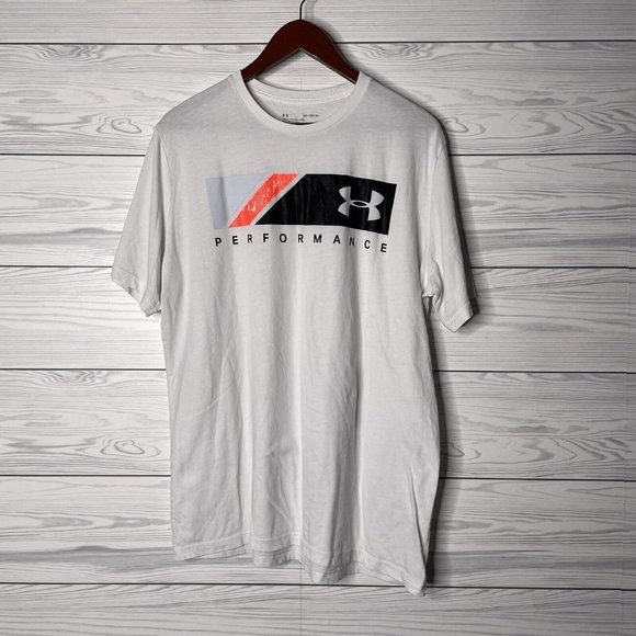Under Armour Other - Under Armour White Graphic Print Crew Short Sleeve Tee Shirt Top Mens XL